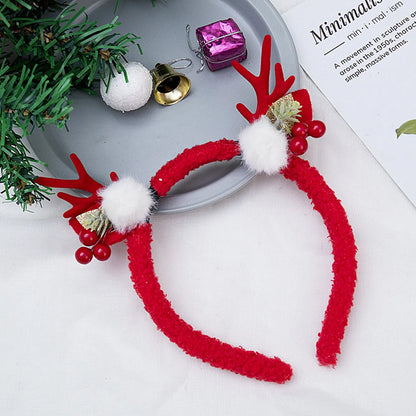 Women'S Cute Sweet Antlers Plush Hair Band