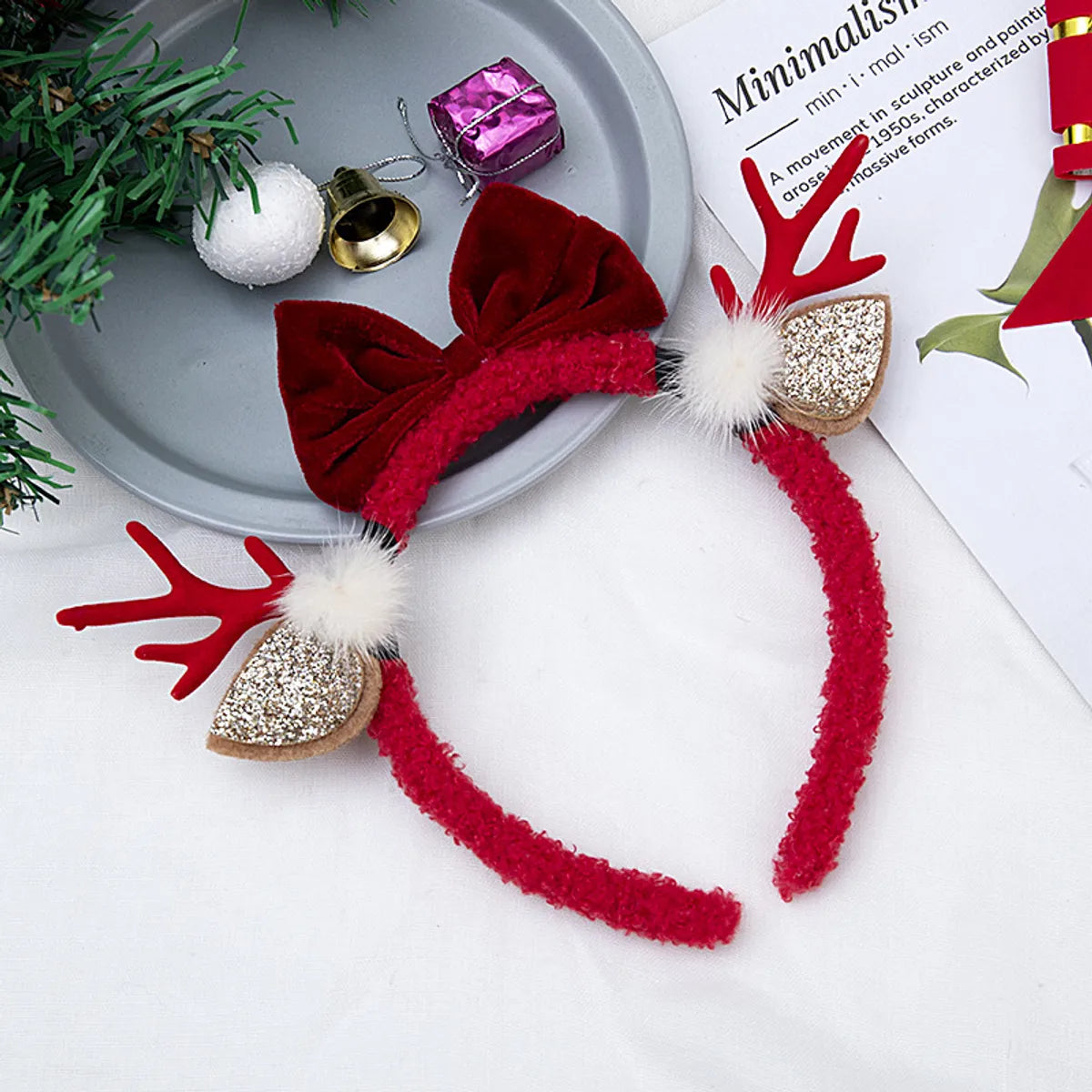 Women'S Cute Sweet Antlers Plush Hair Band