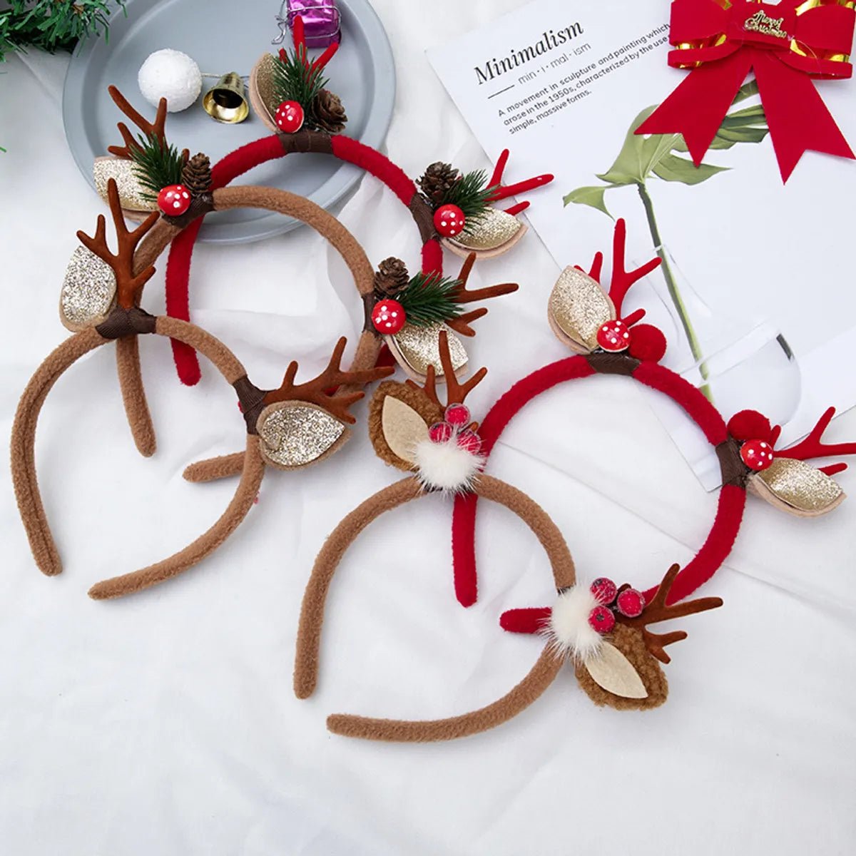 Women'S Cute Sweet Antlers Plush Hair Band