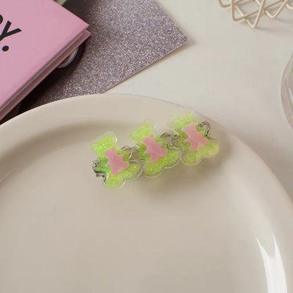 Women'S Cute Sweet Bear Plastic Hair Clip