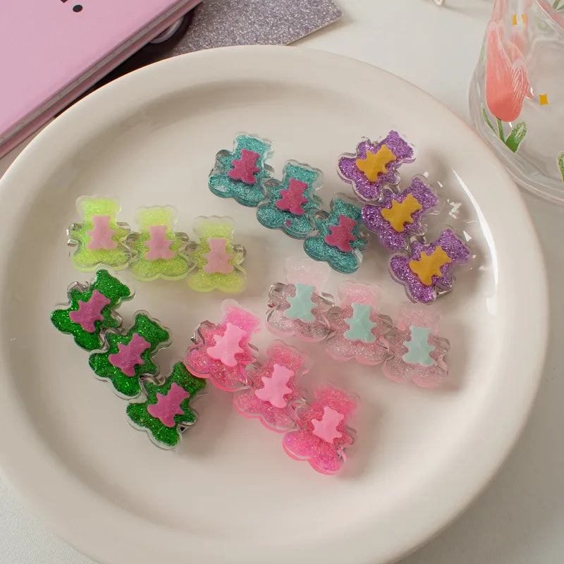 Women'S Cute Sweet Bear Plastic Hair Clip