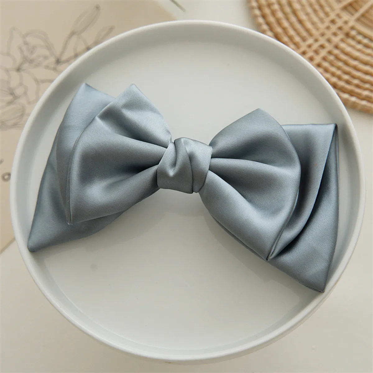 Women'S Cute Sweet Bow Knot Satin Hair Clip