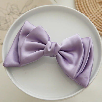 Women'S Cute Sweet Bow Knot Satin Hair Clip