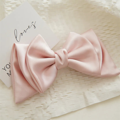 Women'S Cute Sweet Bow Knot Satin Hair Clip