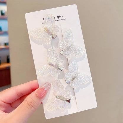 Women'S Cute Sweet Butterfly Alloy Inlay Rhinestones Hair Clip