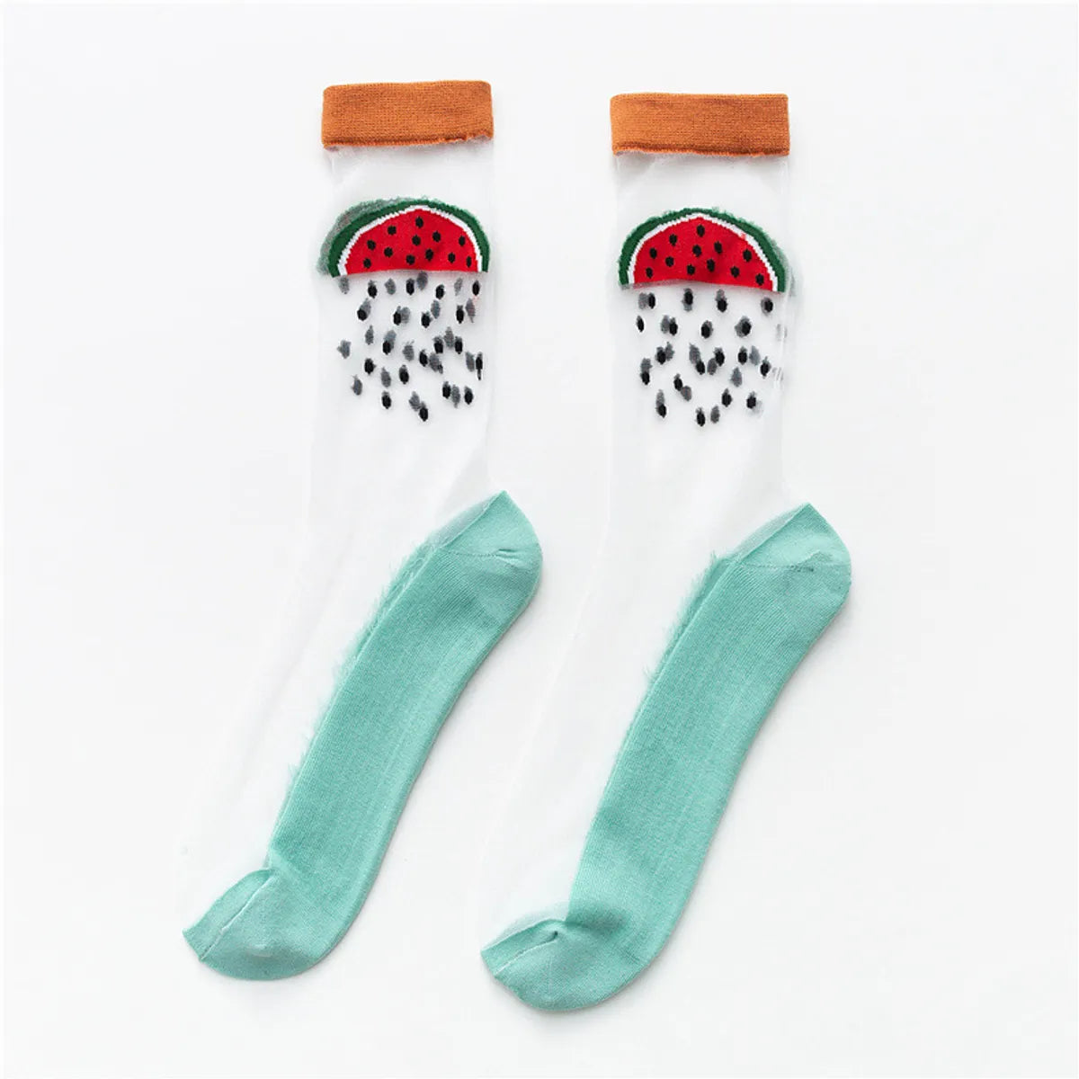 Women'S Cute Sweet Fruit Nylon Cotton Spandex Crew Socks A Pair