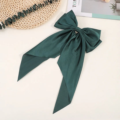 Women'S Cute Sweet Korean Style Bow Knot Cloth Hair Clip