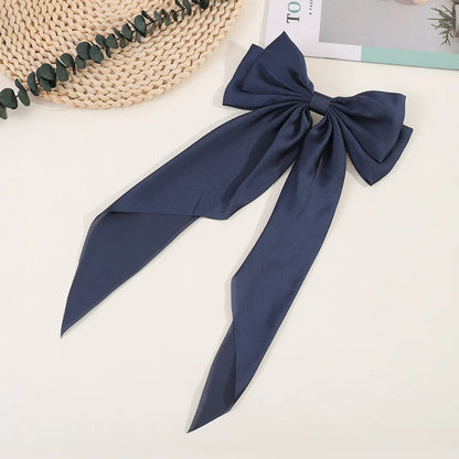 Women'S Cute Sweet Korean Style Bow Knot Cloth Hair Clip