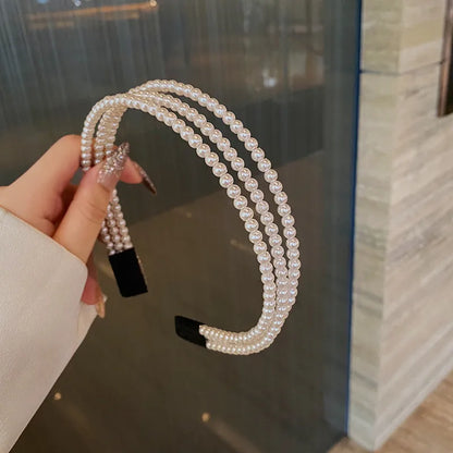 Women'S Elegant Baroque Style Classic Style Geometric Artificial Pearl Hair Band