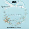 Women'S Elegant Bridal Shiny Leaf Flower Alloy Inlay Rhinestones Hair Band