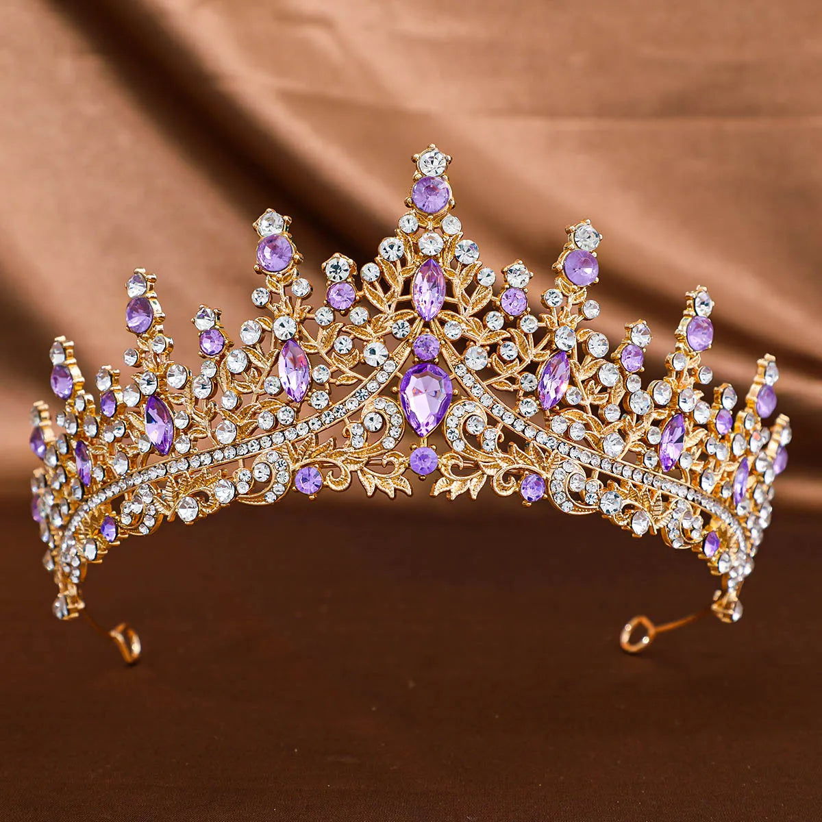 Women'S Elegant Bridal Streetwear Crown Alloy Plating Inlay Rhinestones Hair Band Crown