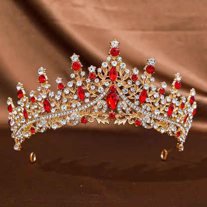 Women'S Elegant Bridal Streetwear Crown Alloy Plating Inlay Rhinestones Hair Band Crown