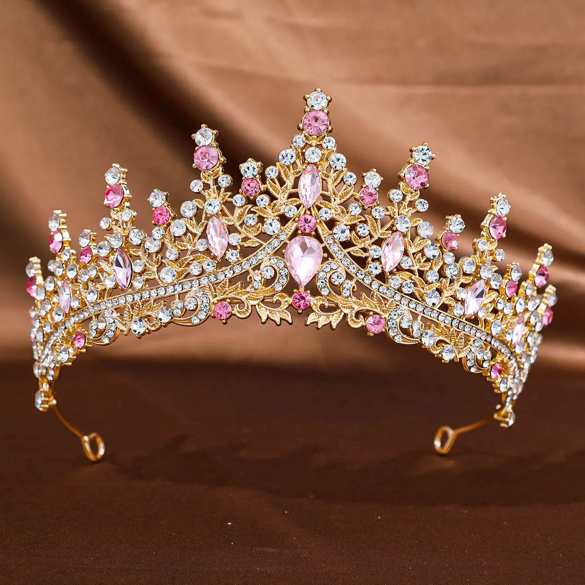 Women'S Elegant Bridal Streetwear Crown Alloy Plating Inlay Rhinestones Hair Band Crown