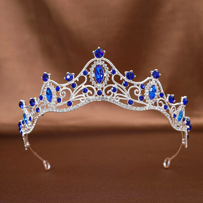 Women'S Elegant Bridal Streetwear Geometric Crown Alloy Plating Inlay Rhinestones Hair Band Crown