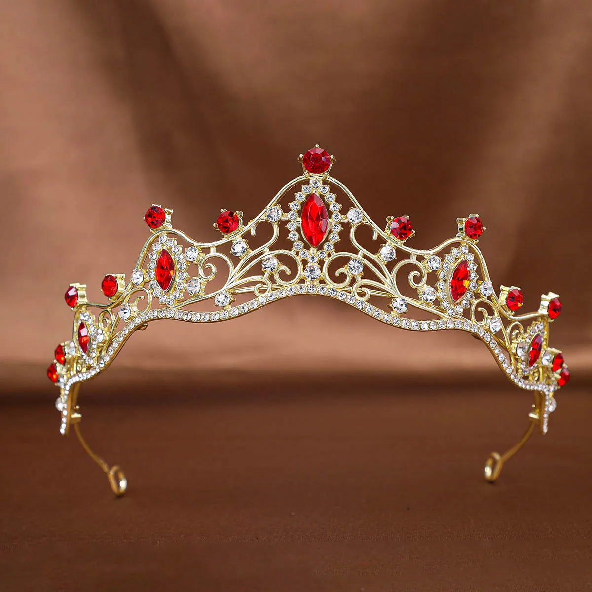 Women'S Elegant Bridal Streetwear Geometric Crown Alloy Plating Inlay Rhinestones Hair Band Crown