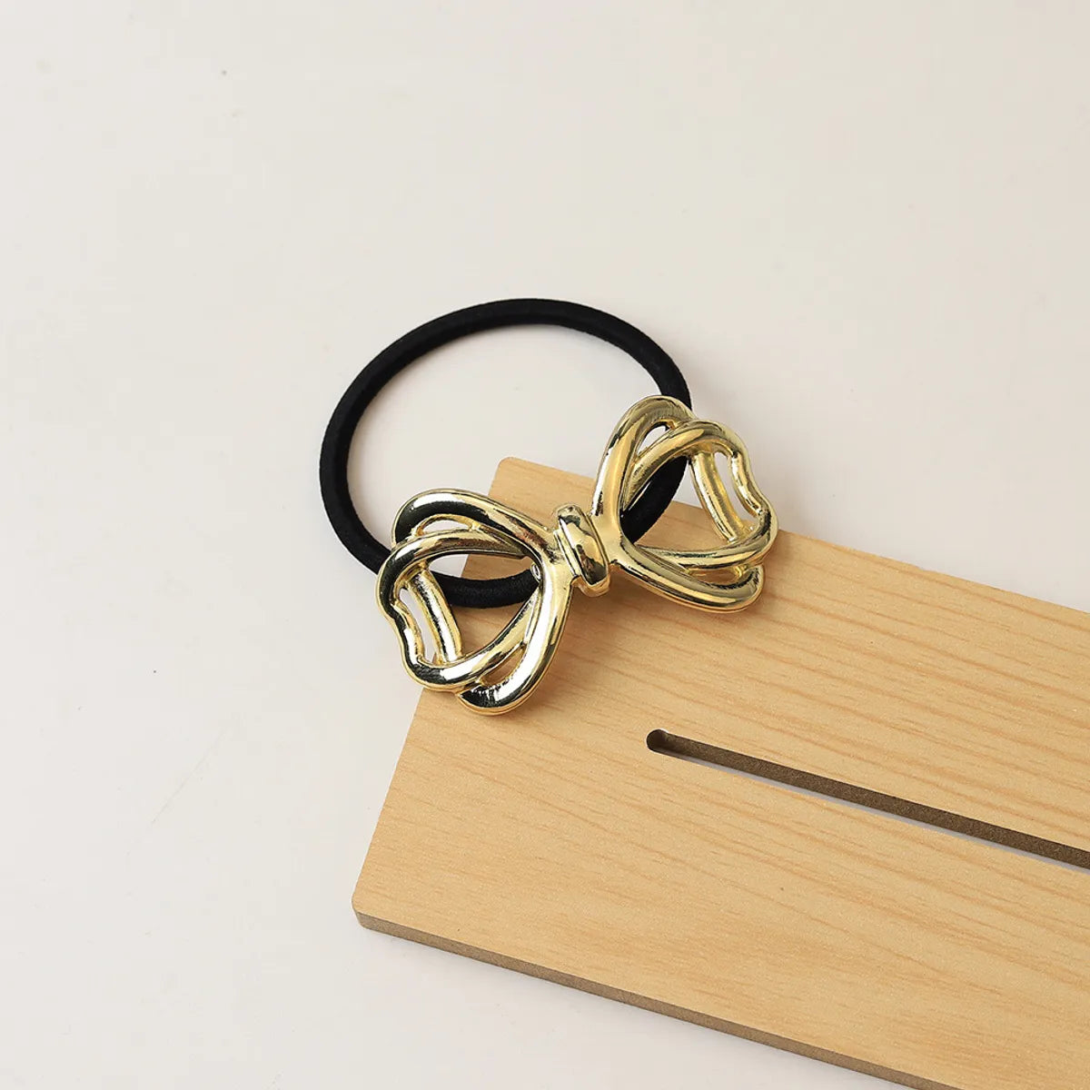 Women'S Elegant Classic Style Bow Knot Alloy Hair Tie