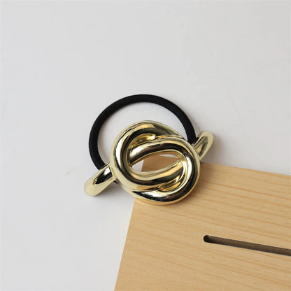 Women'S Elegant Classic Style Bow Knot Alloy Hair Tie