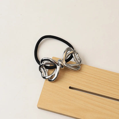 Women'S Elegant Classic Style Bow Knot Alloy Hair Tie