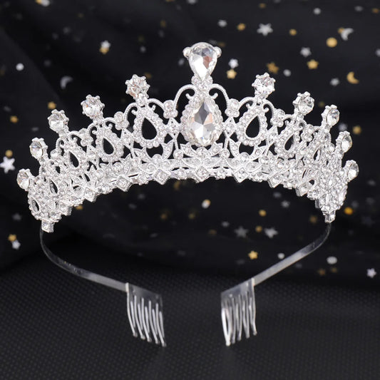 Women'S Elegant Crown Alloy Inlay Rhinestones Crown