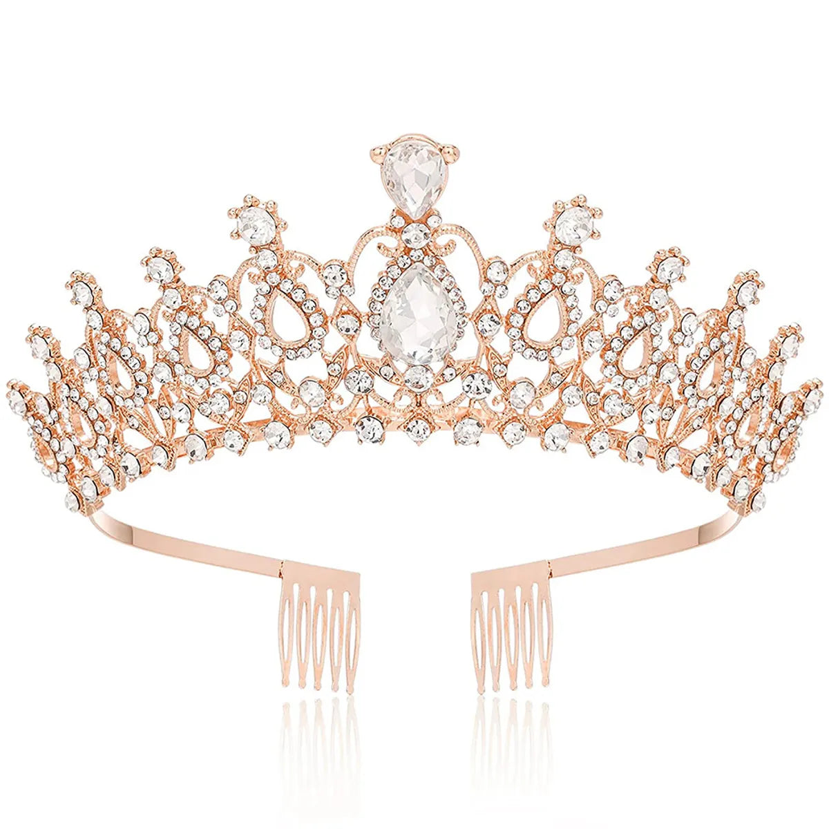 Women'S Elegant Crown Alloy Inlay Rhinestones Crown