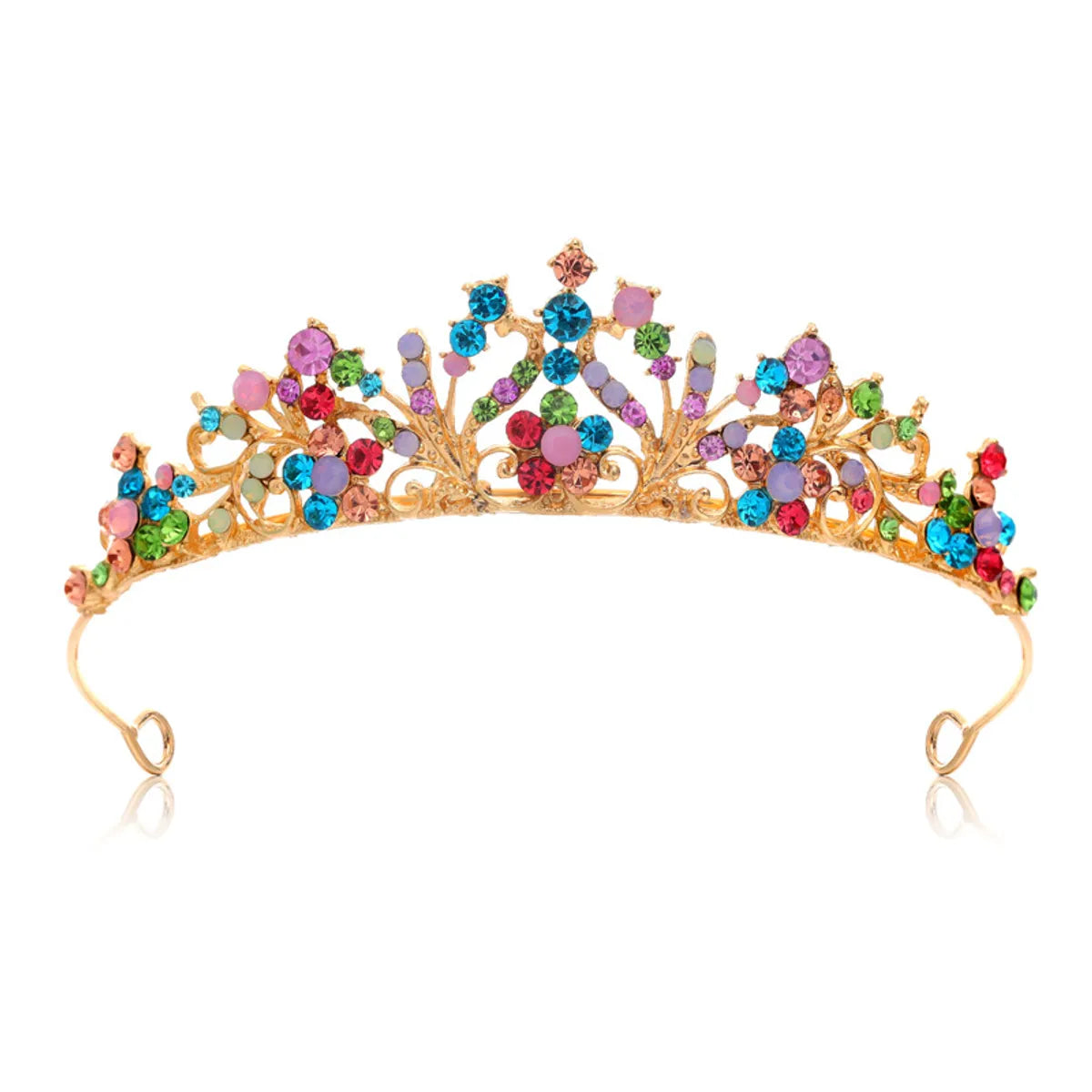 Women'S Elegant Crown Alloy Inlay Rhinestones Crown