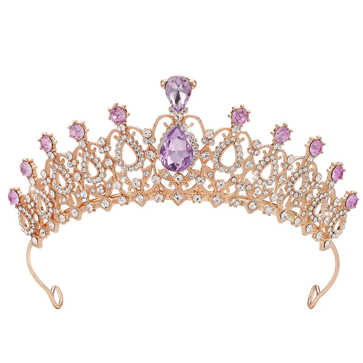 Women'S Elegant Crown Alloy Inlay Rhinestones Crown