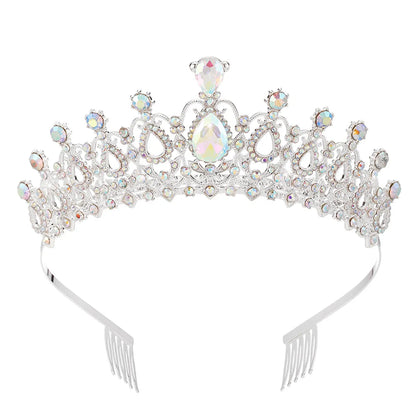 Women'S Elegant Crown Alloy Inlay Rhinestones Crown