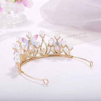 Women'S Elegant Crown Butterfly Alloy Crown