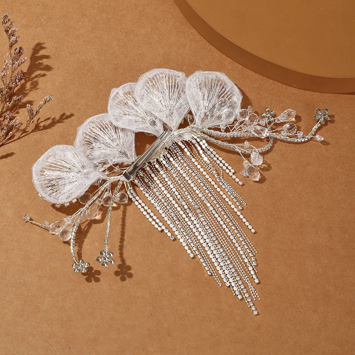 Women'S Elegant Cute Solid Color Alloy Inlay Artificial Rhinestones Crystal Insert Comb