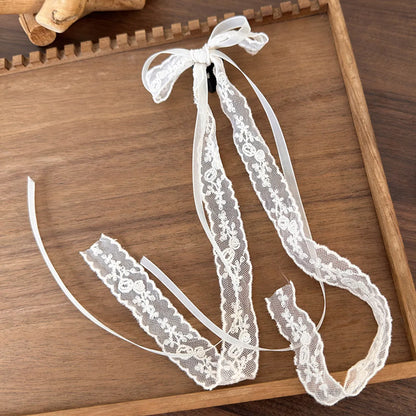 Women'S Elegant Cute Sweet Bow Knot Arylic Cloth Lace Hair Claws