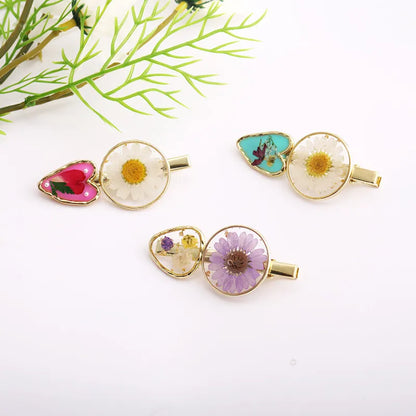 Women'S Elegant Flower Alloy Hair Clip