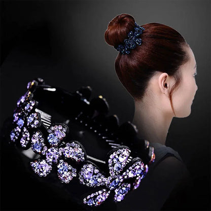 Women'S Elegant Flower Rhinestone Hair Clip