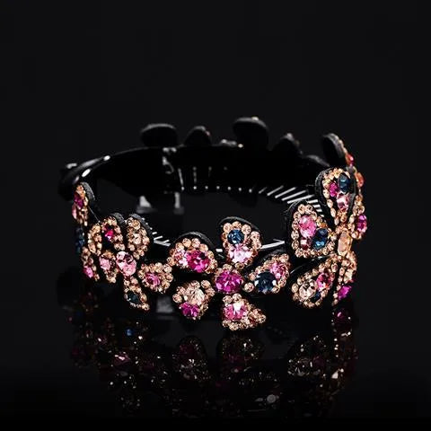 Women'S Elegant Flower Rhinestone Hair Clip