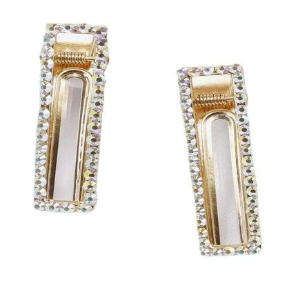 Women'S Elegant Geometric Rhinestone Plating Hair Clip