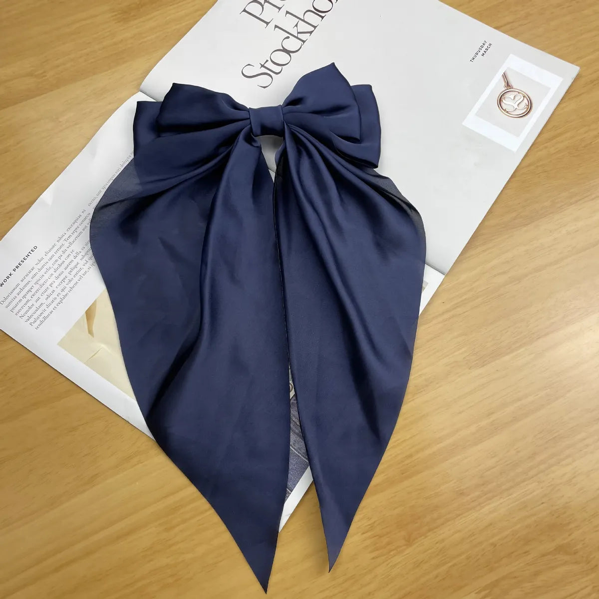 Women'S Elegant Glam Bow Knot Satin Hair Clip