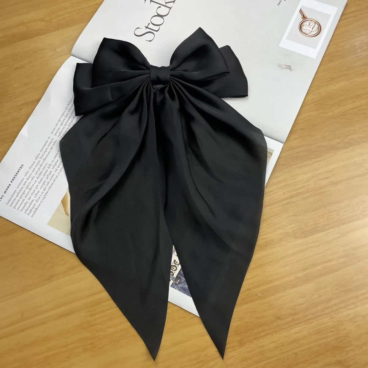 Women'S Elegant Glam Bow Knot Satin Hair Clip