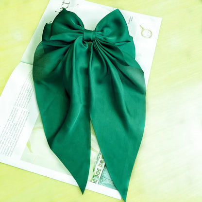 Women'S Elegant Glam Bow Knot Satin Hair Clip