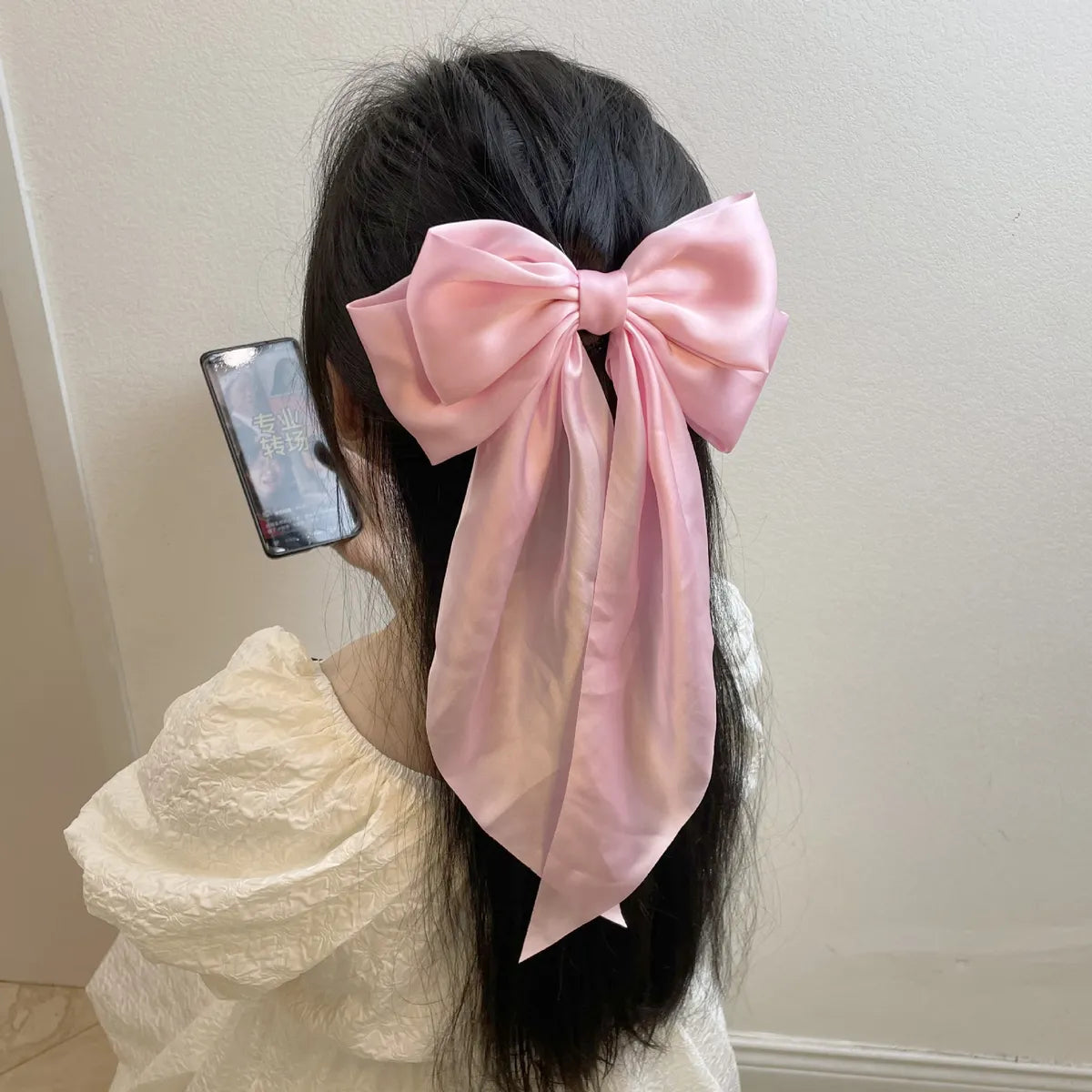 Women'S Elegant Glam Bow Knot Satin Hair Clip