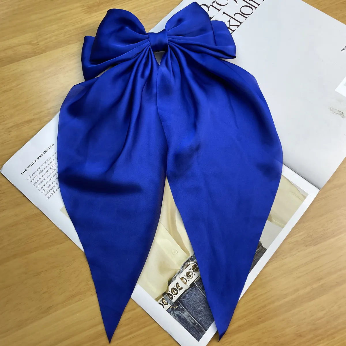 Women'S Elegant Glam Bow Knot Satin Hair Clip