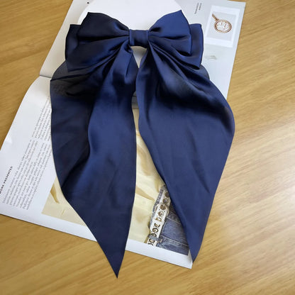 Women'S Elegant Glam Bow Knot Satin Hair Clip