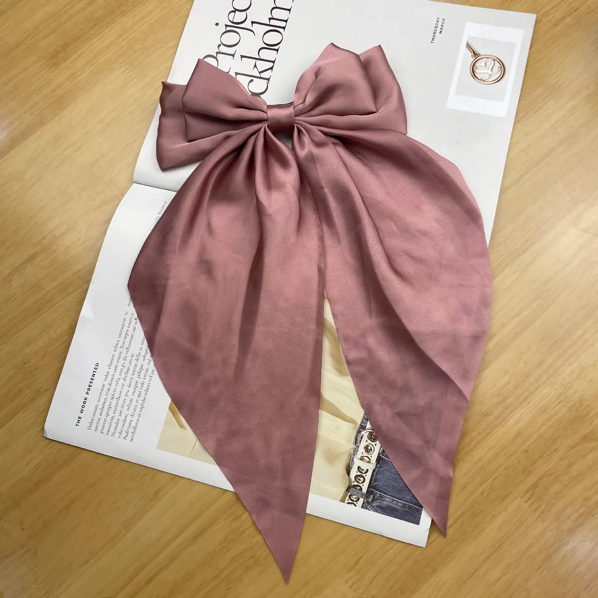 Women'S Elegant Glam Bow Knot Satin Hair Clip