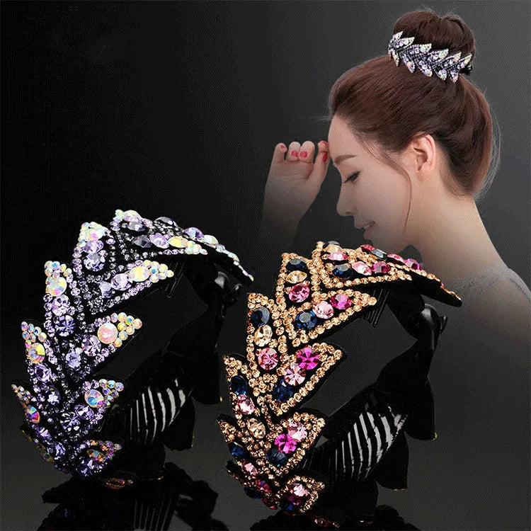 Women'S Elegant Glittery Rhinestone Hair Clip