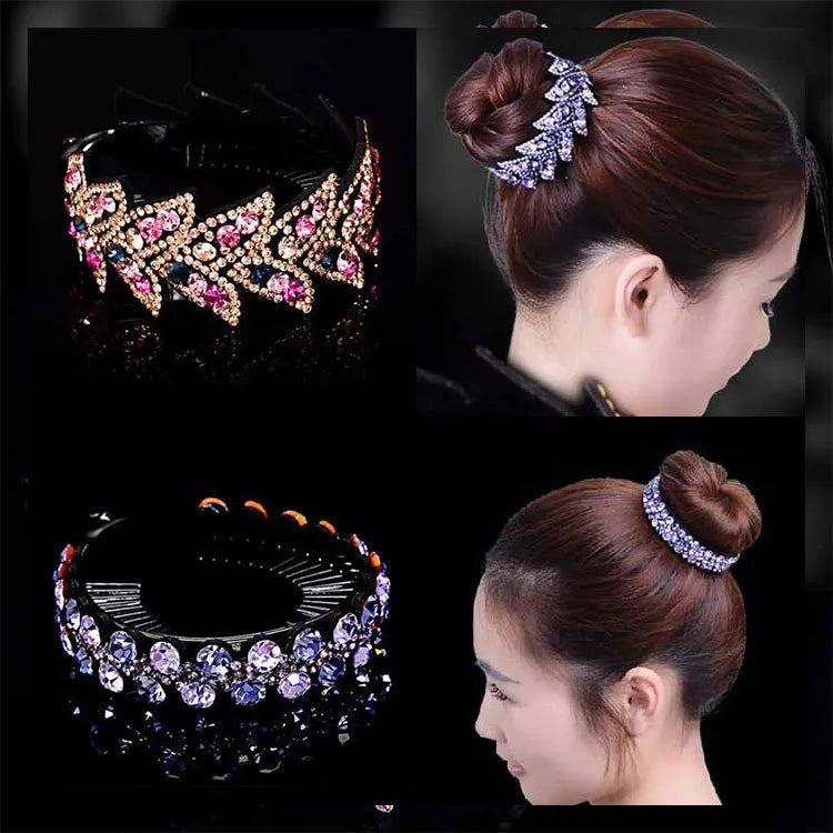 Women'S Elegant Glittery Rhinestone Hair Clip