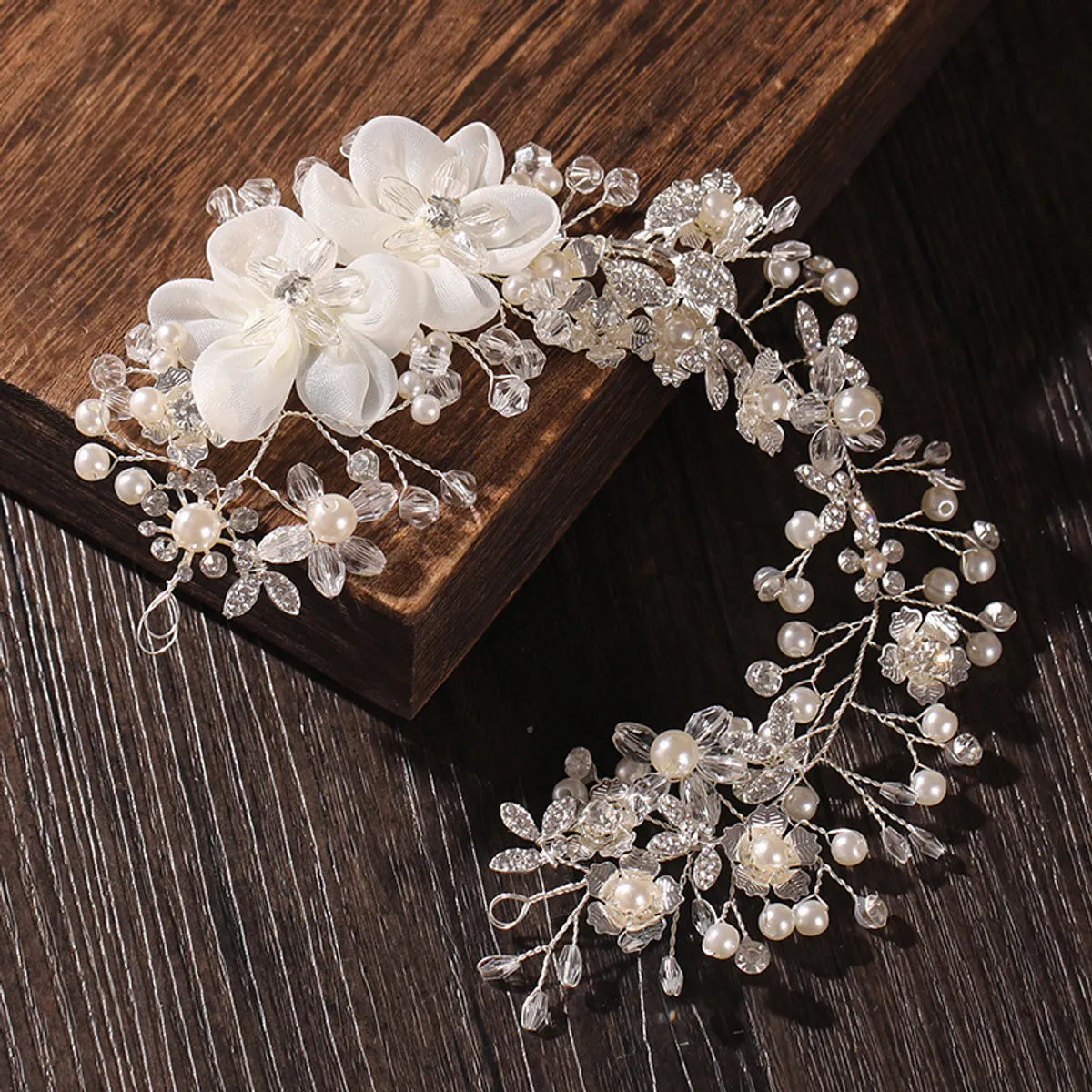 Women'S Elegant Lady Bridal Flower Artificial Pearl Hair Combs