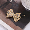 Women'S Elegant Lady Heart Shape Bow Knot Alloy Plating Inlay Rhinestones Hair Clip