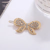 Women'S Elegant Lady Heart Shape Bow Knot Alloy Plating Inlay Rhinestones Hair Clip