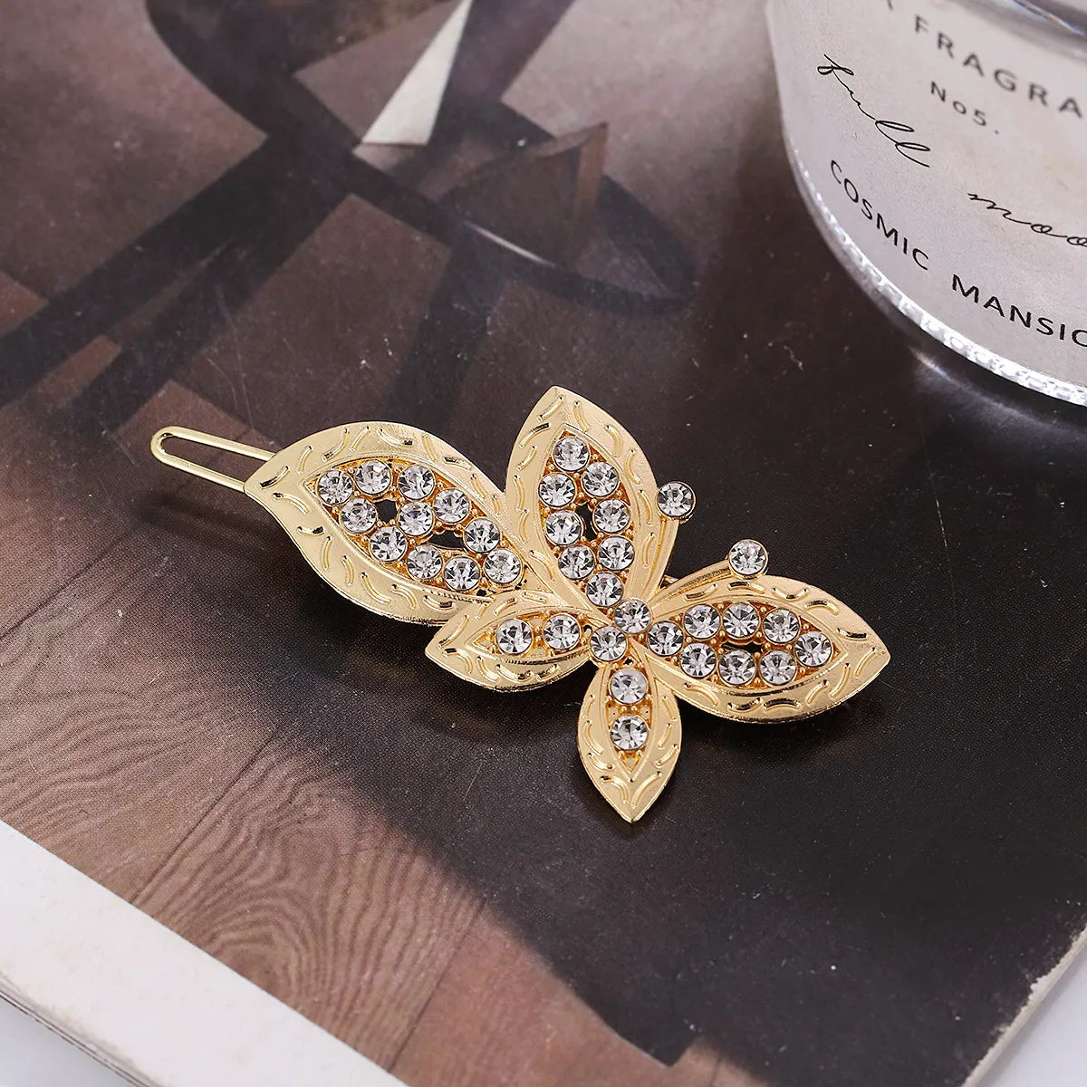 Women'S Elegant Lady Heart Shape Bow Knot Alloy Plating Inlay Rhinestones Hair Clip