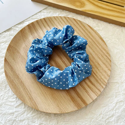 Women'S Elegant Lady Plaid Cloth Hair Tie