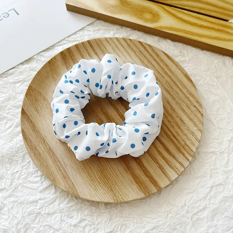 Women'S Elegant Lady Plaid Cloth Hair Tie