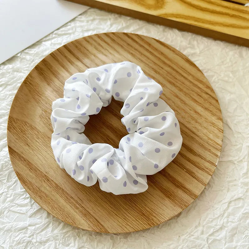 Women'S Elegant Lady Plaid Cloth Hair Tie